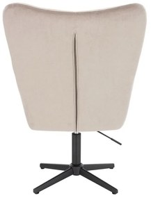 LuxuryForm DESIGN Kreslo AURORA VELUR na čiernom kríži - latte