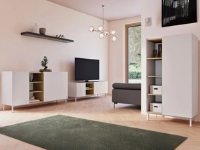 Nábytok do obývačky Rutori I, Farby: kašmír / kašmír + dub cremona