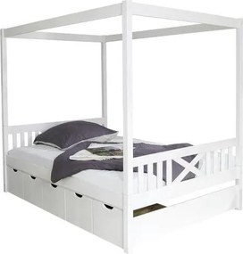 XXXLutz POSTEĽ S NEBESAMI, 140/200 cm biela Livetastic - Postele - 000406004023