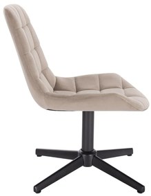 LuxuryForm DESIGN Stolička PARIS VELUR na čiernom kríži - latte