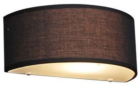 Rustikálna nástenná lampa polkruhová čierna - Drum