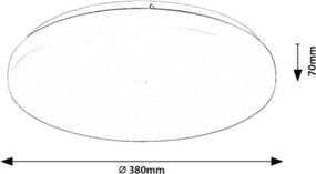 Rabalux 71442 - LED stmievateľné stropné svietidlo DANNY 2 LED/34W/230V 3000-6500K pr. 38 cm + diaľkové ovládanie