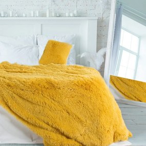 Žltá chlpatá deka