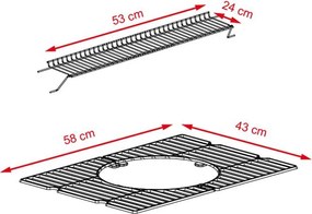 Multifunkčný BBQ gril Avenberg GENIUS+liatinový rošt+doska+pizza kameň