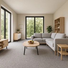 Spoltex, Koberec metráž Ester / 77 Šedá, na mieru, šíře 5m, šedá, ab (mriežka), chodba / predsieň