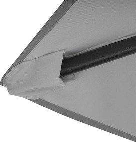 Skladací slnečník s naklápaním - 210 cm sivá