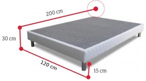 Čalúnená posteľ SNOW + matrac MORAVIA, 120x200 cm