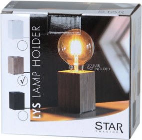 STAR TRADING Drevená lampa Lys Brown