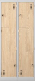 Šatníková skriňa typu L sivá / dub sonoma: Eco Design JULIA, 800 x 1850 x 450 mm