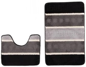 Sada kúpeľňových koberčekov MULTI B5016 grécky, čierny, sivý