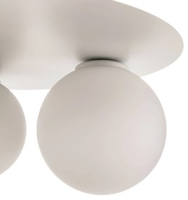 Stropné svietidlo Firn, okrúhle, 3-pl., biela