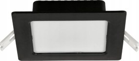 LED panelové stropní svítidlo pro zapuštěnou montáž 6W, černé čtvercové, 4000K