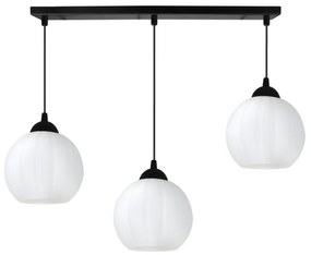 Závesné svietidlo Costa, 3x biele sklenené tienidlo, b