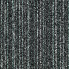 Balta, Kobercový štvorec Sonar Lines 4577 zelenočierny 50 x 50 cm, chodba / predsieň