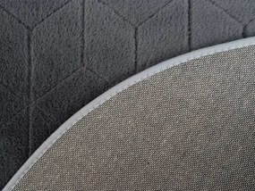 TZ Tmavosivý okrúhly koberec 3D Rabbit Rozmer: 120