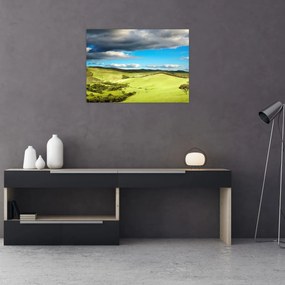 Obraz - Zelená krajina s pahorkami (70x50 cm)