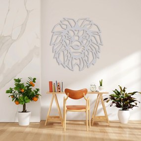 Obraz hlavy leva na stenu - Sivá