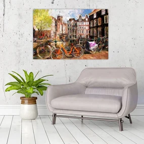 Obraz - Amsterdam, maľba (90x60 cm)