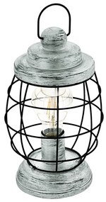 Eglo 79436 - Stolná lampa BAMPTON 1xE27/60W/230V strieborná