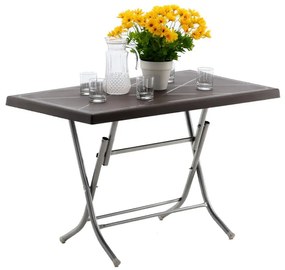 Záhradný stôl rozkladací hnedý 65 x 115 x 74 cm