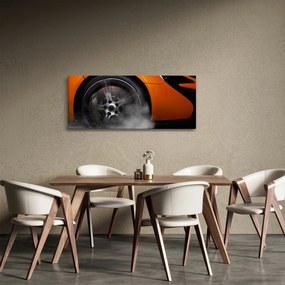 Obraz - Oranžový športiak (120x50 cm)
