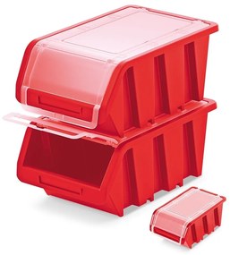 Úložný box uzatvárateľný 49 × 29,8 × 21 cm, červená