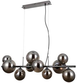 ITALUX PND-406007-10A-BCR - Luster na lanku CANELLO 10xG9/5W/230V čierna