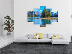 Obraz - Horská krajina s riekou (150x105 cm)