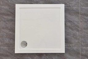 Erga Laos, štvorcová sprchová vanička 80x80x5cm, akrylát, biela lesklá, ERG-V06-ACR-8080S-WH-CR