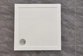 Erga Laos, štvorcová sprchová vanička 80x80x5cm, akrylát, biela lesklá, ERG-V06-ACR-8080S-WH-CR