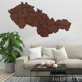 SENTOP | Veľká drevená mapa Slovensko a Česko | SENTOP M011