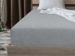 Fleecová napínacia obliečka MOLTON sivá 90 x 200 cm