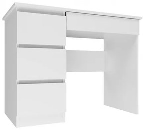 Počítačový stôl MIJAS ľavá strana - biely