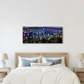 Obraz nočného mesta (120x50 cm)
