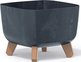 Plastový kvetináč na nožičkách DGQL240E 24 cm - antracit
