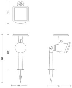 Philips - LED Solárne bodové svietidlo JIVIX LED/1,4W/3,7V 1800 mAh IP44