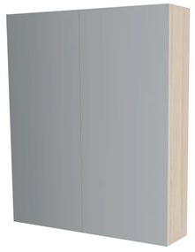 Mereo, Mereo Kúpeľňová zrkadlová skrinka 80 cm, galerka, 2 x dvierka, Multidecor, Javor Hard šampanský, MER-CN798G82JHS2