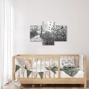 Obraz - Pole v zime (90x60 cm)