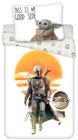 Jerry Fabrics Bavlnené obliečky 140x200 + 70x90 cm - Star Wars "Mandalorian 02"