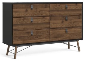 Tmavohnedá komoda Tvilum Ry, 150 x 95 cm