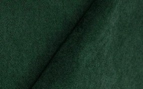 Rohová sedačka na trvalé spanie Island, tmavo zelená látka, ľavý roh