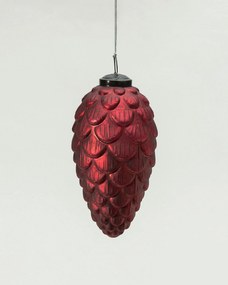 Sklenená ozdoba Pine Red 8x8x15 cm