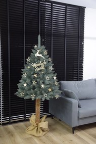 Dekorstudio Umelý Vianočný stromček na pni Smrek strieborný 220cm
