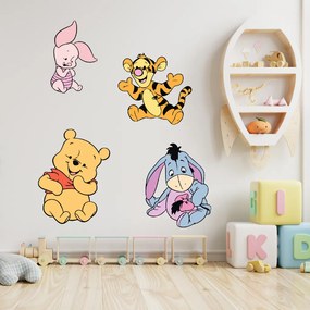 60x70cm Baby Macko Pú a kamaráti - nálepka na stenu