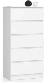 Komoda K60 5SZ CLP biela