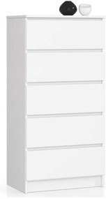 Komoda K60 5SZ CLP biela
