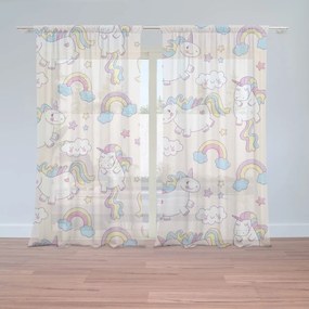 Sablio Záclony Jednorožce: 2ks 150x250cm