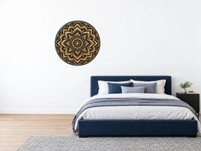 Černozlatá mandala arch 46 x 46 cm