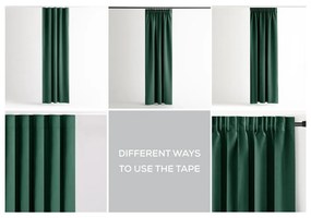 Tmavozelený zatemňovací termo záves 140x270 cm Pleat – Restilo