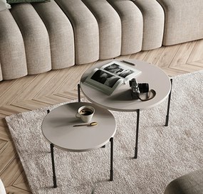 Kávový stolík Sonatia 60 cm okrúhly na kovových nohách - kašmír